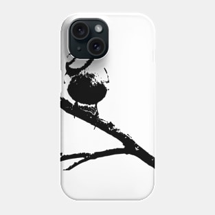 monochrome cute bird Phone Case