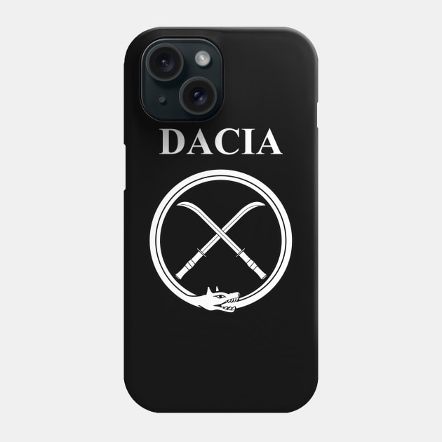 Ancient Dacia Dacian Draco and Falx Symbol Phone Case by AgemaApparel