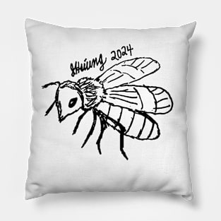 Honey Bee Sketch Pillow