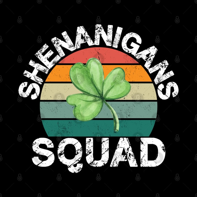 Shenanigans Squad Shamrocks Irish Funny St Patricks Day by deafcrafts