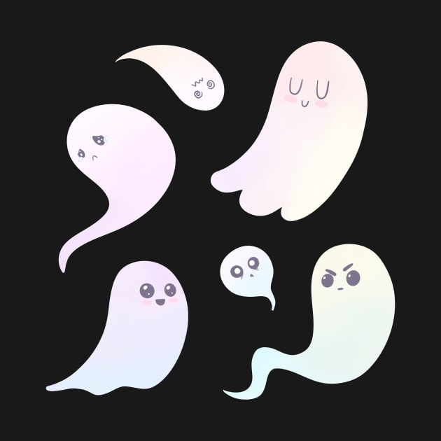 Creepy Cute Pastel Yume Kawaii Emotional Ghosts by ichewsyou