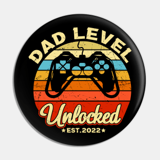 Dad Level Unlocked Est. 2022 Video Gamer Dad Funny Dad Gift Pin