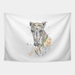 Brindle greyhound portrait Tapestry