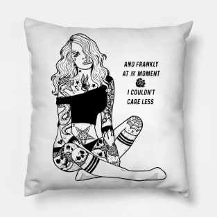 Tattooed Girl with skate socks Pillow