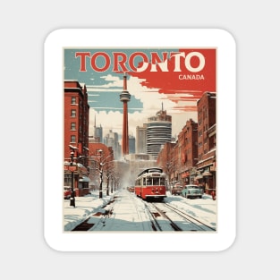 Toronto Canada Vintage Poster Tourism Magnet