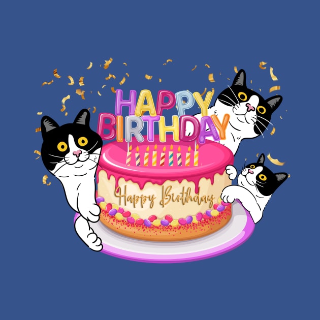 Happy Birthday and Tuxedo Cats! by ALBOYZ