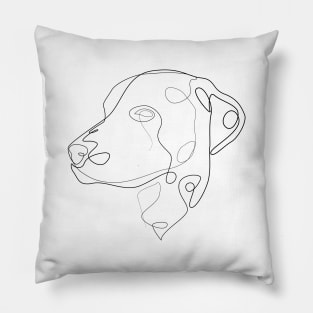 Dalmatian - one line drawing Pillow