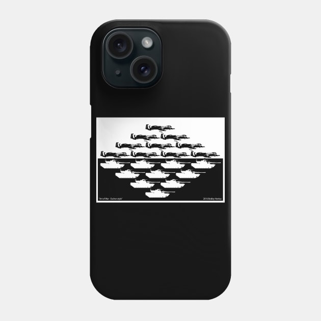 Art of War - Escher Style Phone Case by Illustratorator