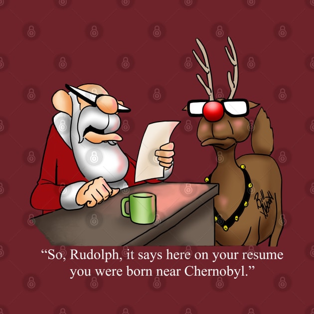 Funny Christmas Holiday Reindeer Cartoon Humor by abbottcartoons