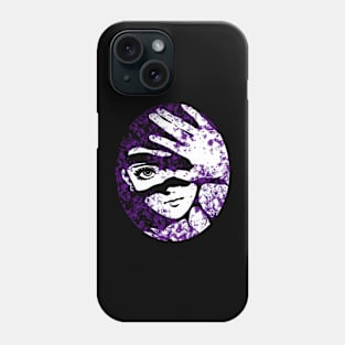 Punk Fashion Style Oval Dark Purple Glowing Girl Phone Case