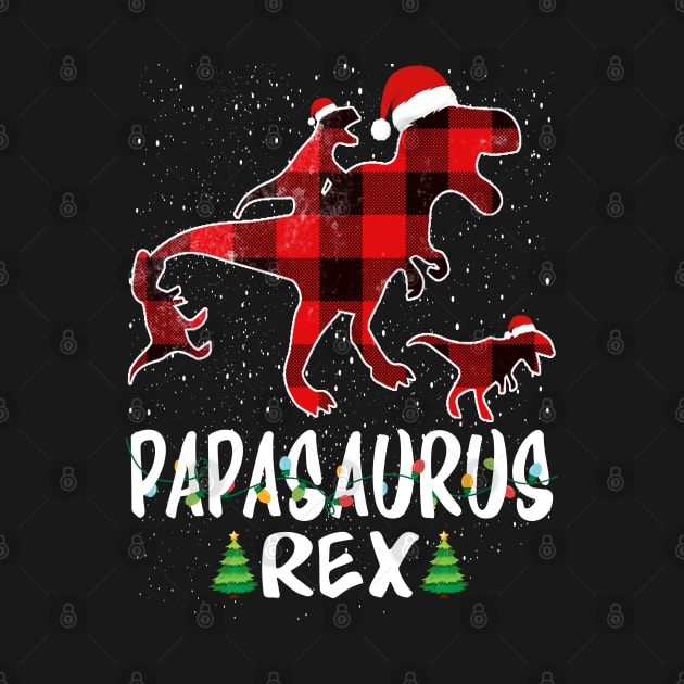Papa T Rex Matching Family Christmas Dinosaur Shirt by intelus