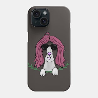 Dog in wig Phone Case