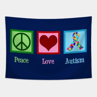 Peace Love Autism Tapestry