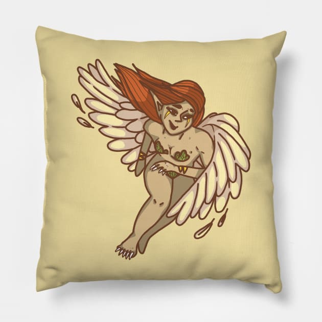 Harpy Pillow by ThePocketBlossom