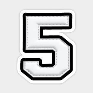 Number 5 Five Simple Graphic Minimalist Tee Shirt Magnet