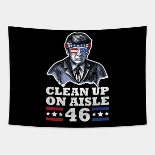 American Flag Sunglasses Trump Clean Up On Aisle 46 Tapestry