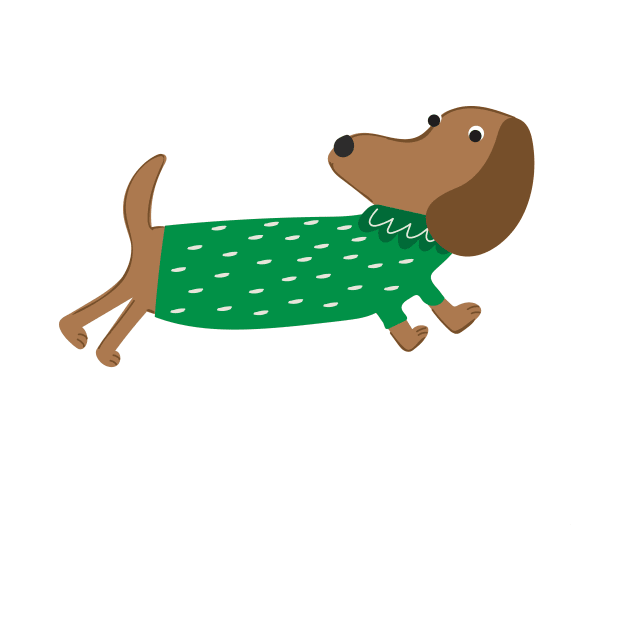 Dachshund on the Run by Loo McNulty Design