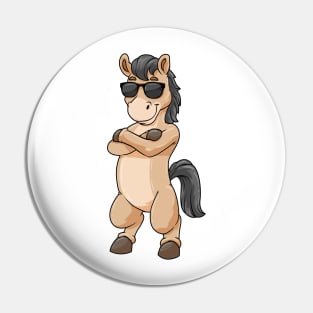 Horse with Sunglasses Pin