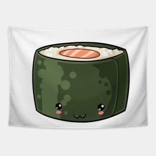 Kawaii food salmon roll Japanese style Tapestry