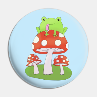 picture Frog Chibi Cute Mushroom Drawing cute frog pins and buttons teepublic