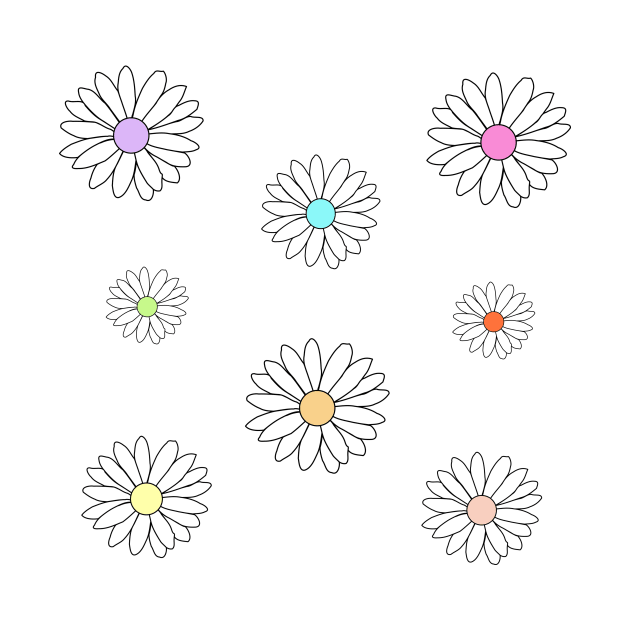 Colored daisy by Vintage Dream