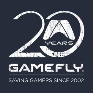 20th Anniversary Logo in white Distressed T-Shirt