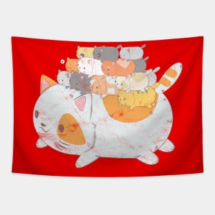 Cat Mom Cuddle Pile Tapestry