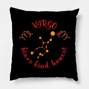 Virgo Brave Kind Honest Pillow