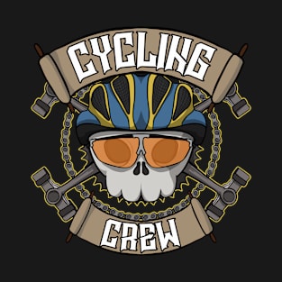 Cycling crew Jolly Roger pirate flag T-Shirt