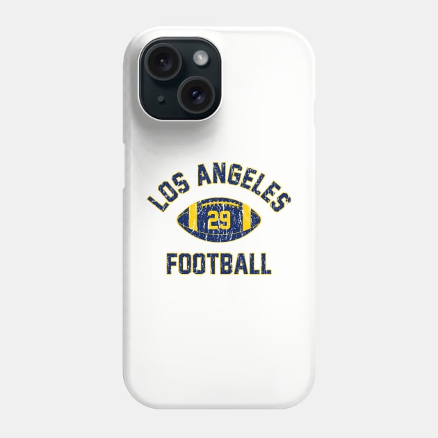 Retro Los Angeles Football Distressed Logo Phone Case by Double-Double Designs