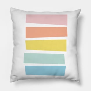 Simple Abstract Shapes in Pastel Colors Pillow