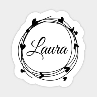 Laura name cute design Magnet