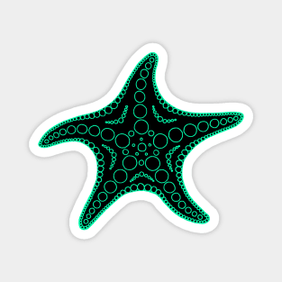 Starfish (cyan/black) Magnet