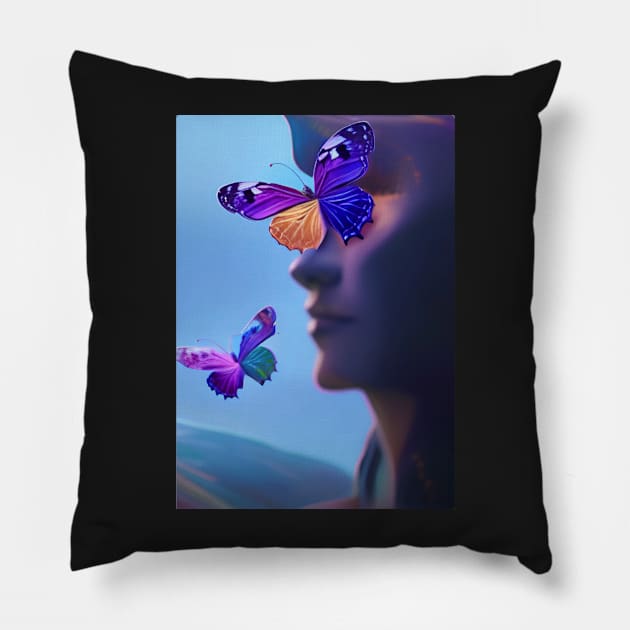 EVOCATIVE AND ETHEREAL BUTTERFLY PAINTING Pillow by sailorsam1805