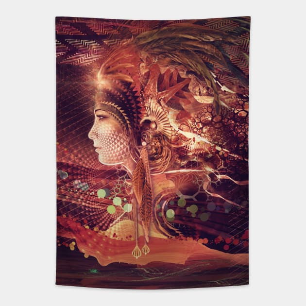 Shadow of a Thousand Lives - Visionary - Digital Painting - Manafold Art Tapestry by Manafold