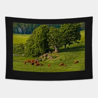 English Country Farming Scene Tapestry