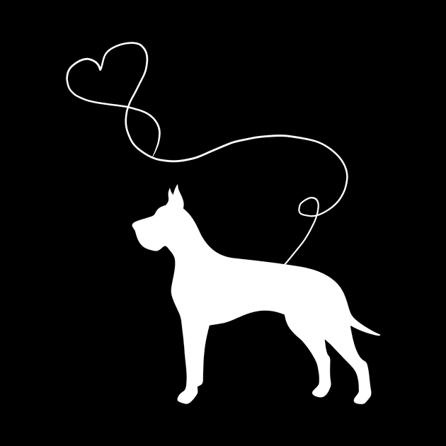 dog cute great danes heart by LiFilimon