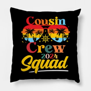 Cousin Crew 2024 Summer Vacation Beach Family Trips Matching Pillow