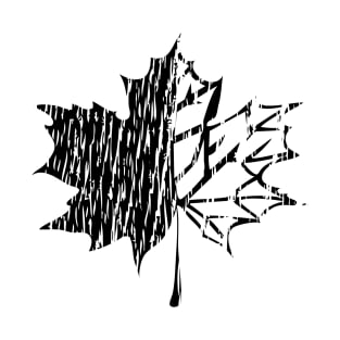 texture maple leaf T-Shirt