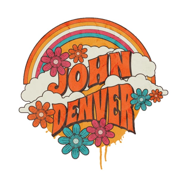 Retro Rainbow - John Denver by sansxart