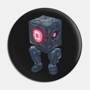 Portal - Companion Cube Inspired Bot Pin