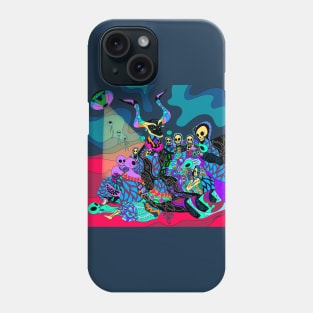 galactic issues with witches, the alien coven in ecopop Phone Case