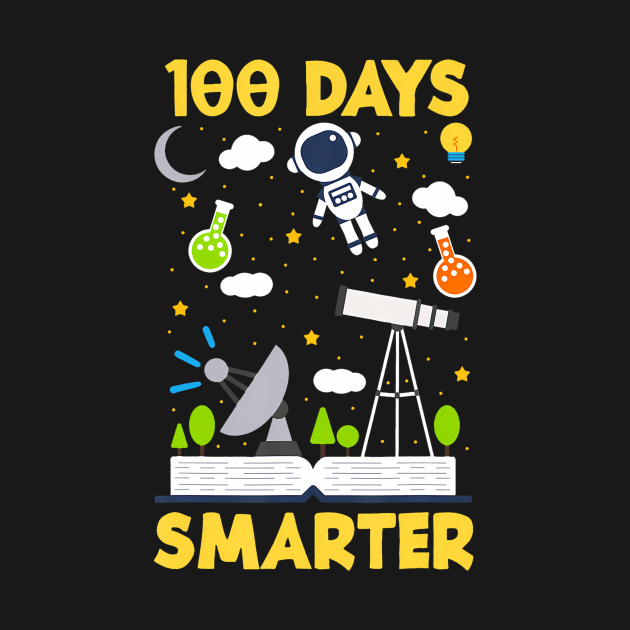 100 Days Smarter Science Teacher Elementary Student by Namatustee