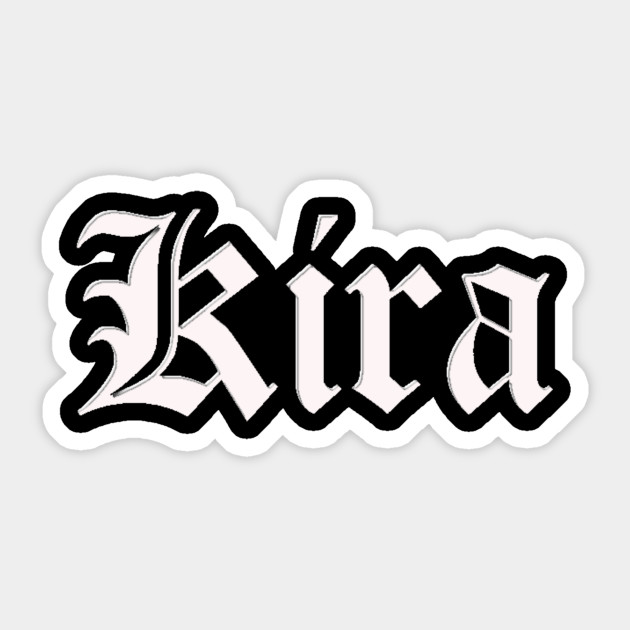 Anime Kira Death Not Logo Death Note Sticker Teepublic