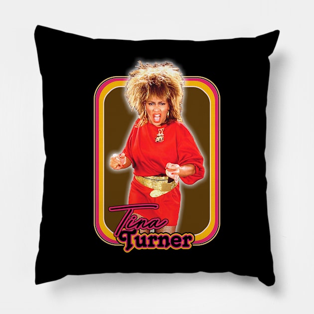 Tina Turner /// 80s Style Retro Fan Art Design Pillow by DankFutura