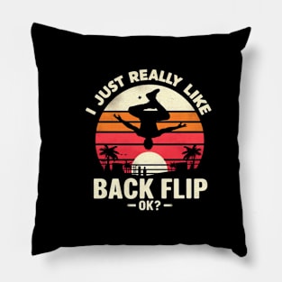 I just really like back flip OK  Acrobat Gymnastics Gift Pillow