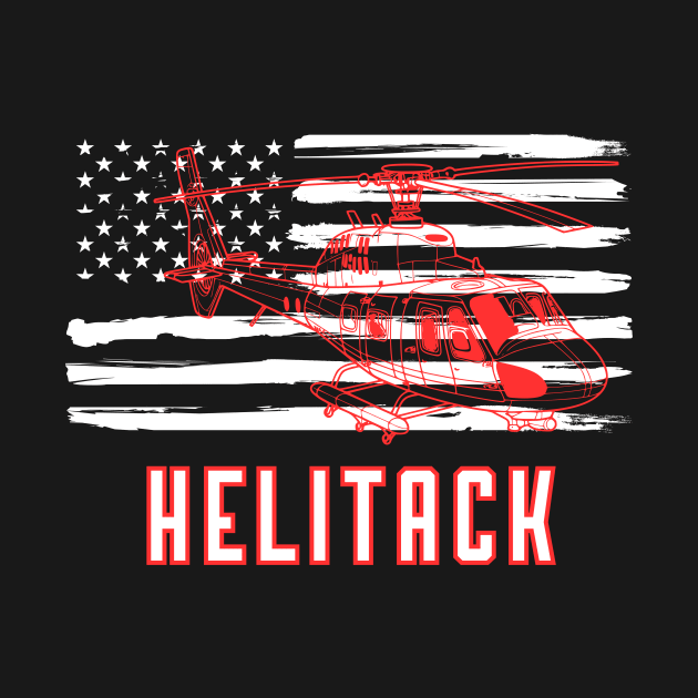 Helitack Helicopter Firefighter Wildland quote by Grun illustration 