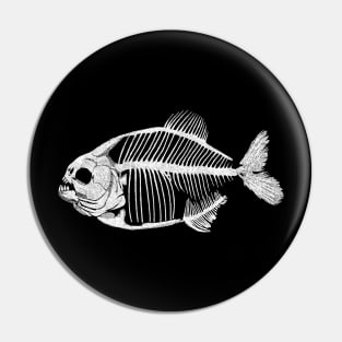 Memoria Amazonica White - Piranha Skeleton Pin