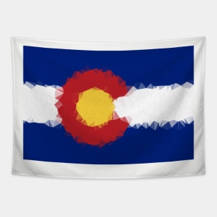 Low Poly Colorado Flag Tapestry