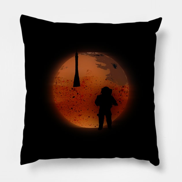 Lost on Mars Pillow by TroytlePower